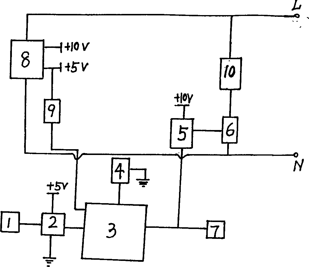 Intelligent remote-control contact light-modulating switch