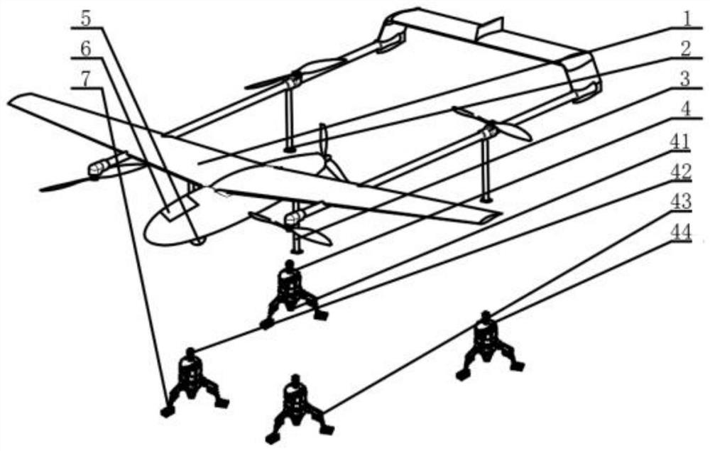 Aircraft equipped with modular embedded landing gear and application method thereof