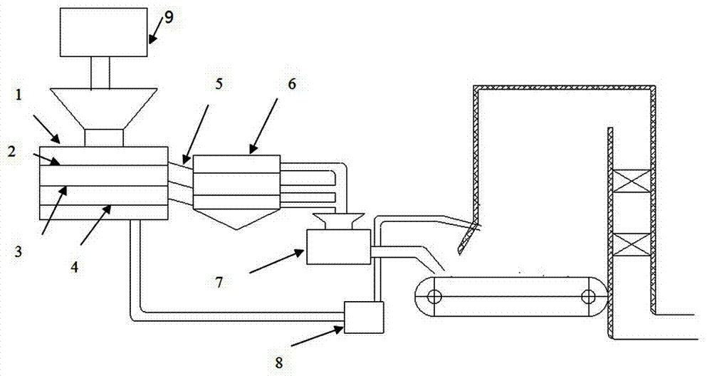 Online automatic classification device and classification method for fuel coal in composite combustion