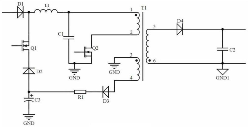 Power failure holding circuit and control method