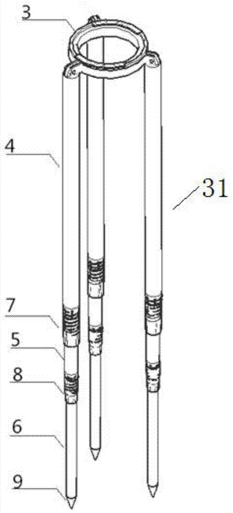 Multifunctional tripod with accurate leveling function