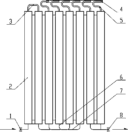 Large continuous air supply type air-heated vaporizer