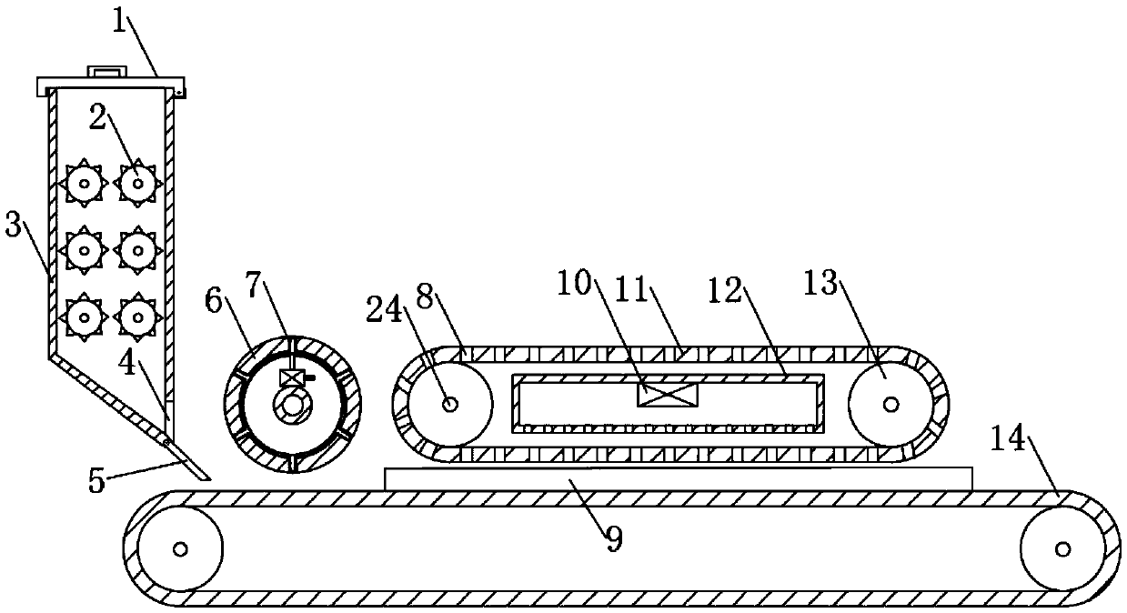 Distributing, positioning and carding device for natural cotton spinning