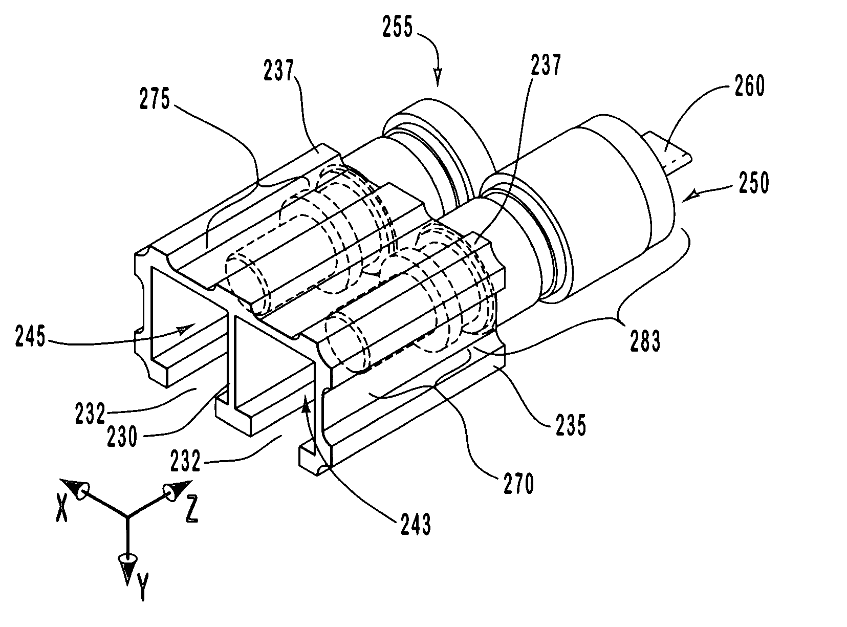 Optical transceiver with variably positioned insert