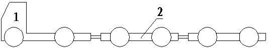 Active steering automotive train and steering control method