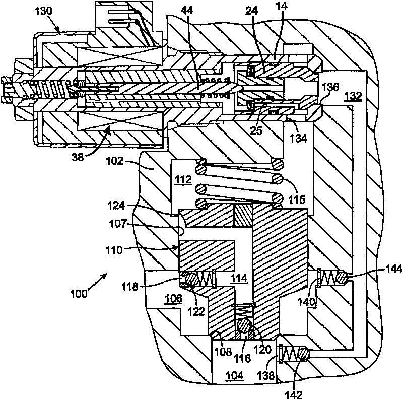 Poppet valve operated by an electrohydraulic poppet pilot valve