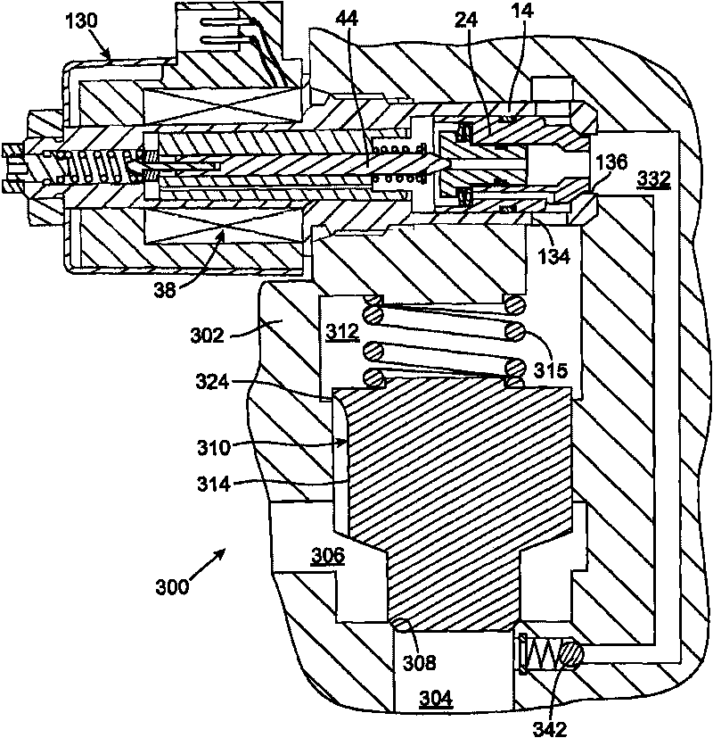 Poppet valve operated by an electrohydraulic poppet pilot valve