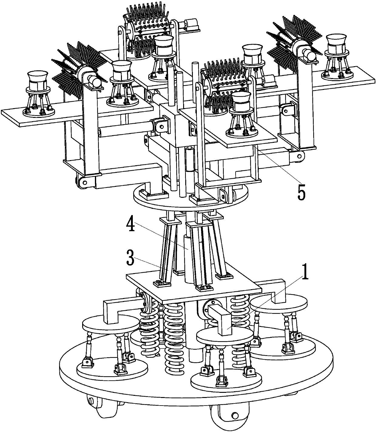 A lifting and adjustable construction environmental protection robot