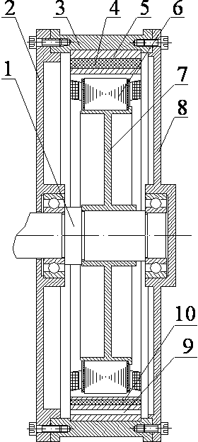 Hub drive motor with radial and tangential permanent magnet steel embedded in rotor