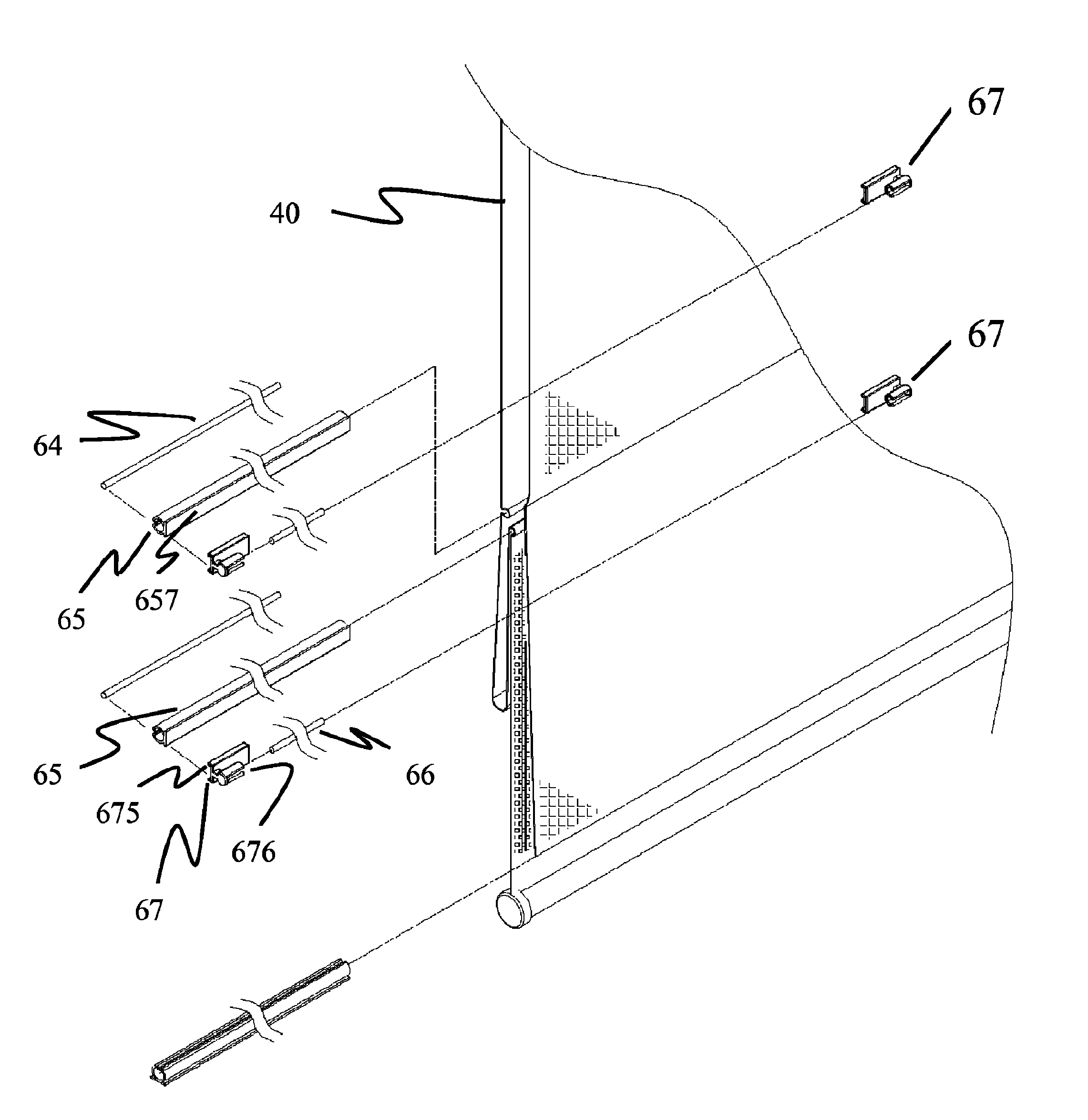 Roman shade window curtain having a special head rail for using a roller shade as its release/retraction control