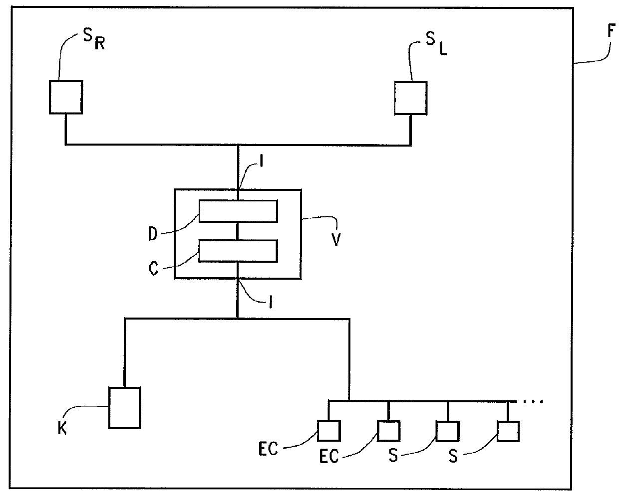 Device and a method for determining control parameters to adjust the light distribution of a right headlight and a left headlight when driving through a curve