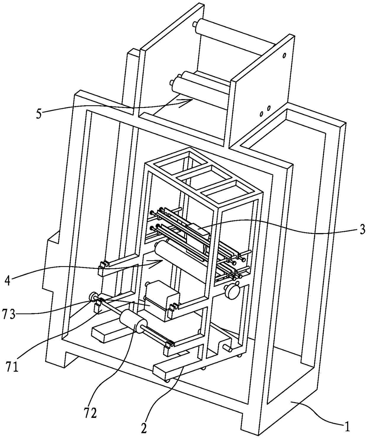 Zigzag folding mechanism suitable for plastic bag processing