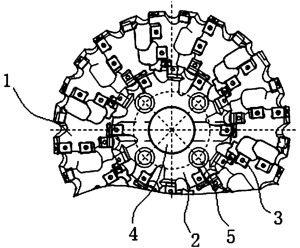 Integrated milling structure and method for working edge and rail top surface of turnout switch rail