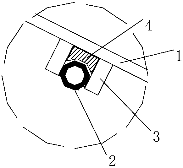 One-time continuous pouring forming structure and construction method of integral aluminum formwork staircase