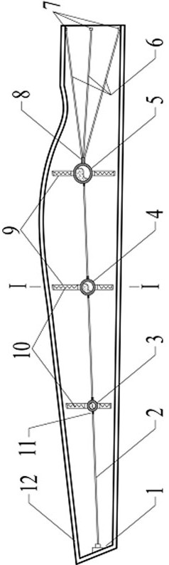 Spherical liquid vibration damping device suitable for fan blades and installation method