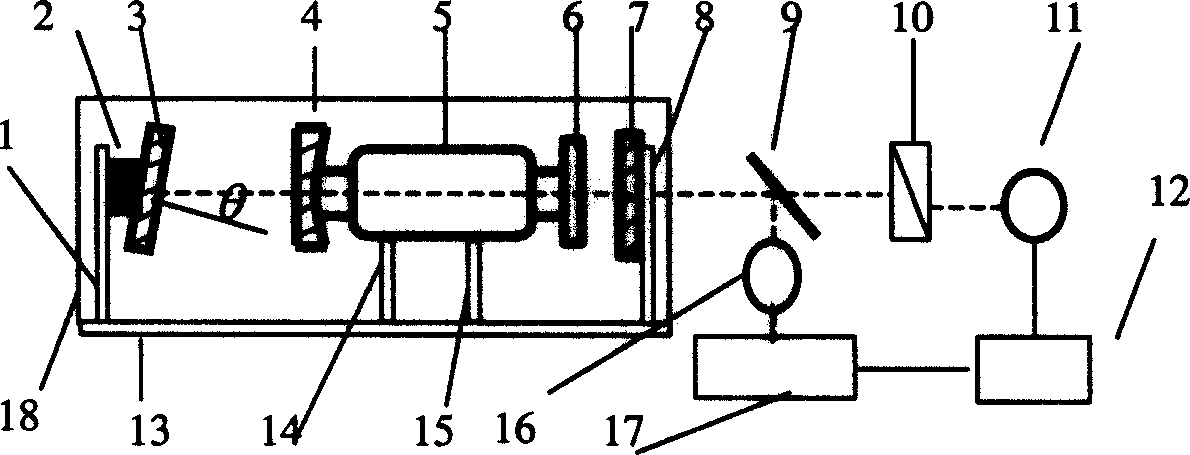 Laser feedback nano displaycement measuring device