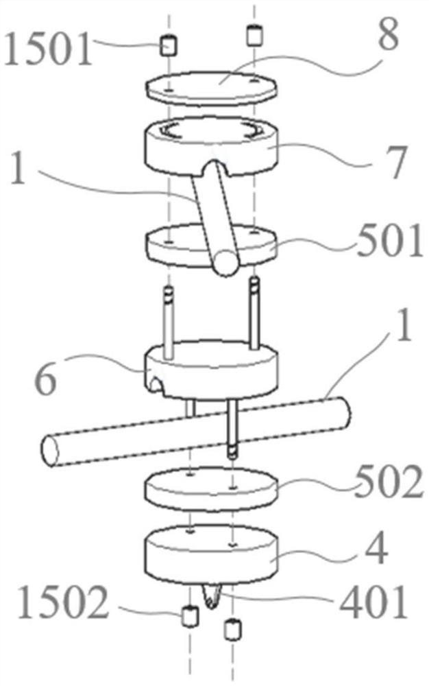 Tension self-adjusting type combined joint for full-tension crossed cable truss structure