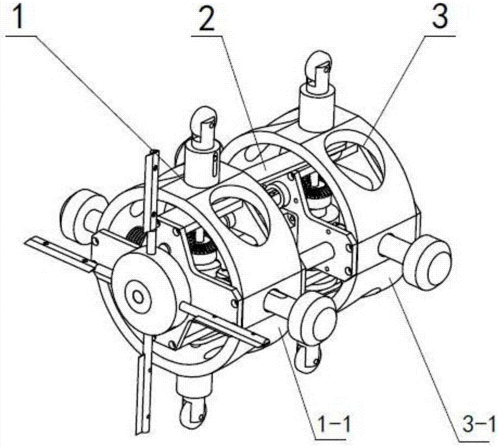 Single-driving double-directional crawling-type pipeline cleaning robot