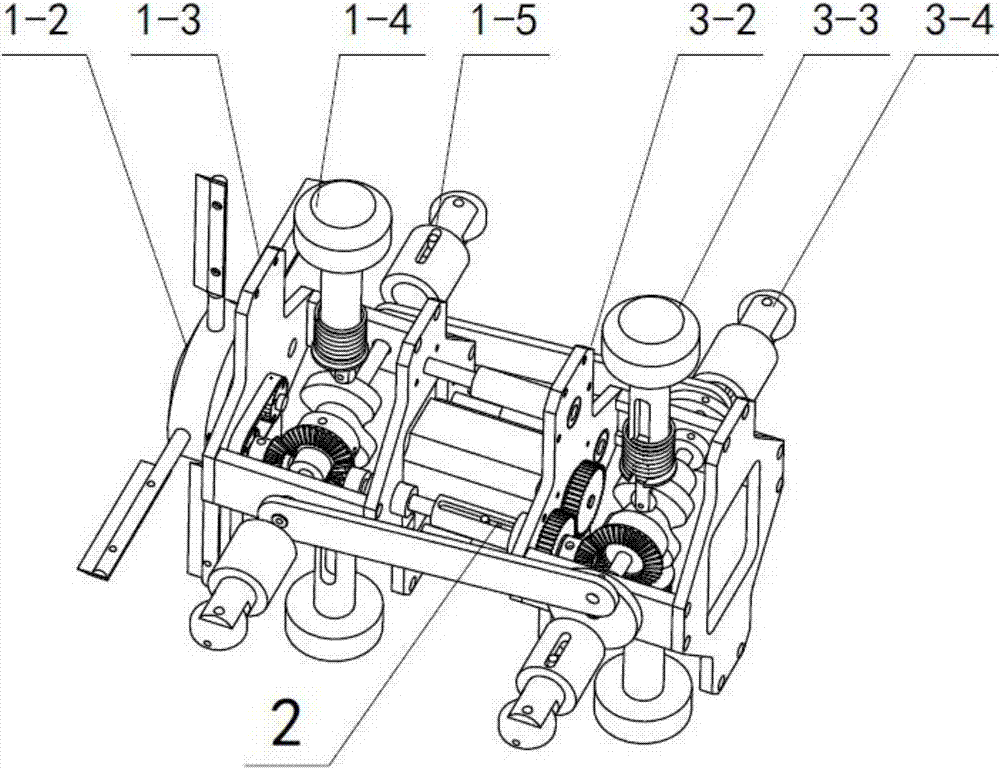 Single-driving double-directional crawling-type pipeline cleaning robot