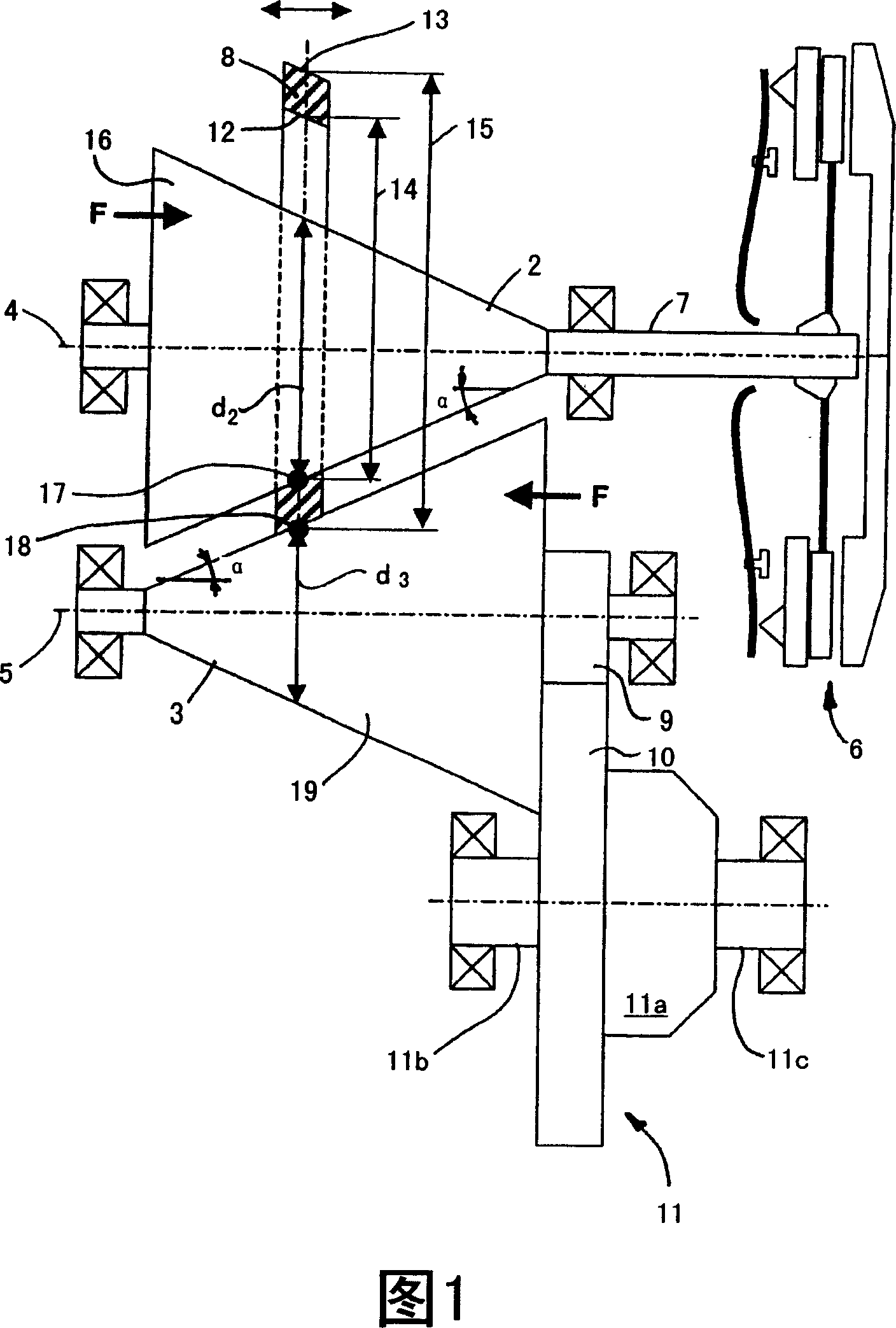 Taper ring transmission with surface optimization of contact region