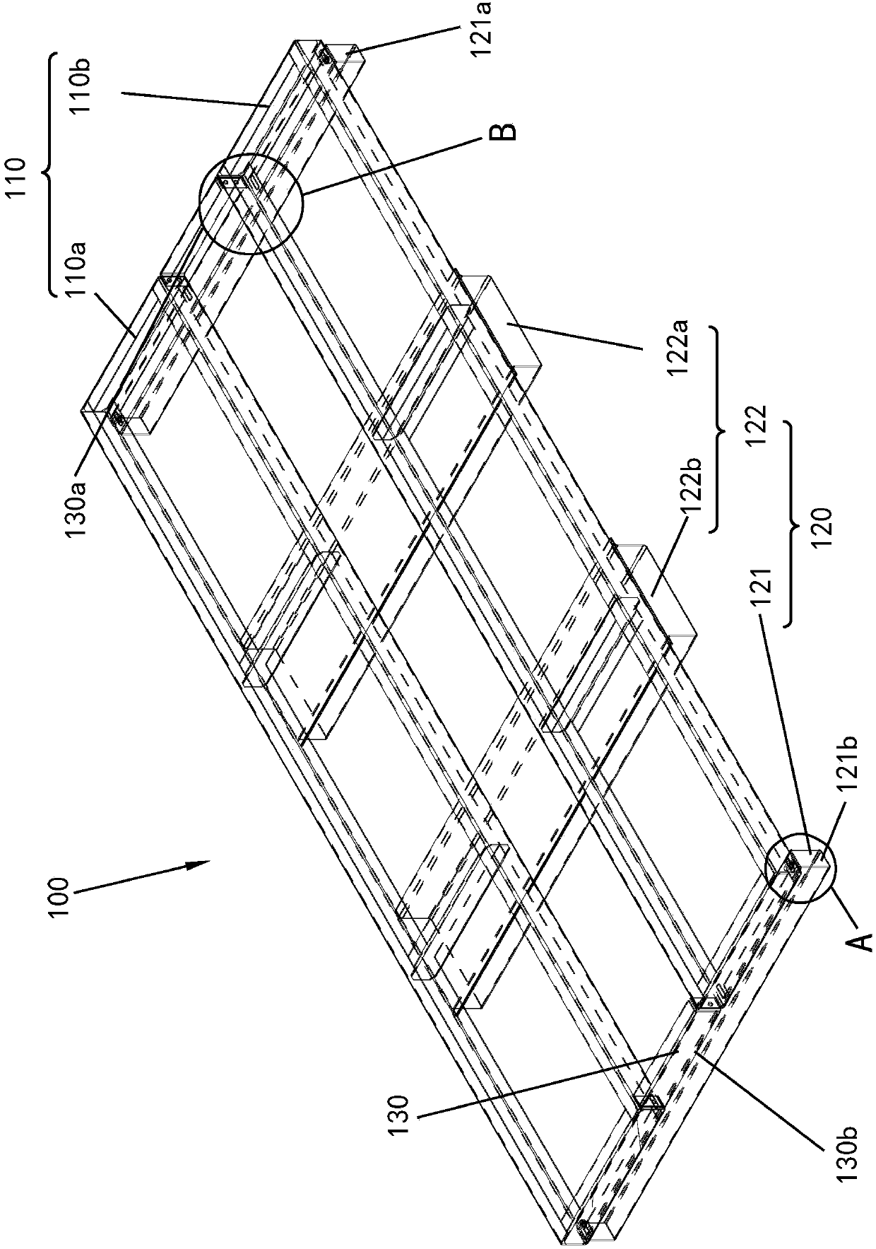 Tray used for container and container having same