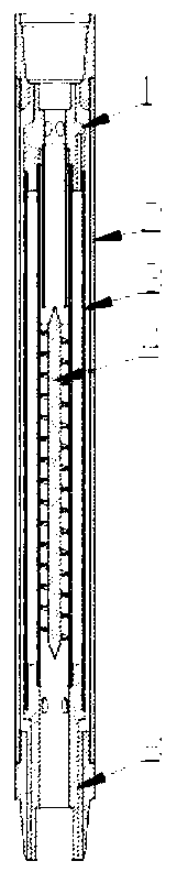 Large-treatment-capacity hydrate downhole separation parallel device using spiral separators