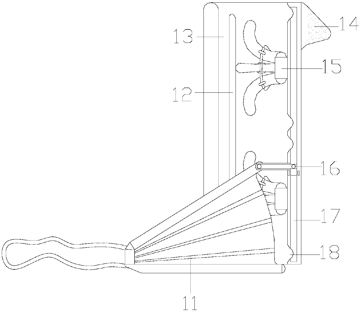 Schoolbag with clamping groove realizing convenient card swiping and external force protection