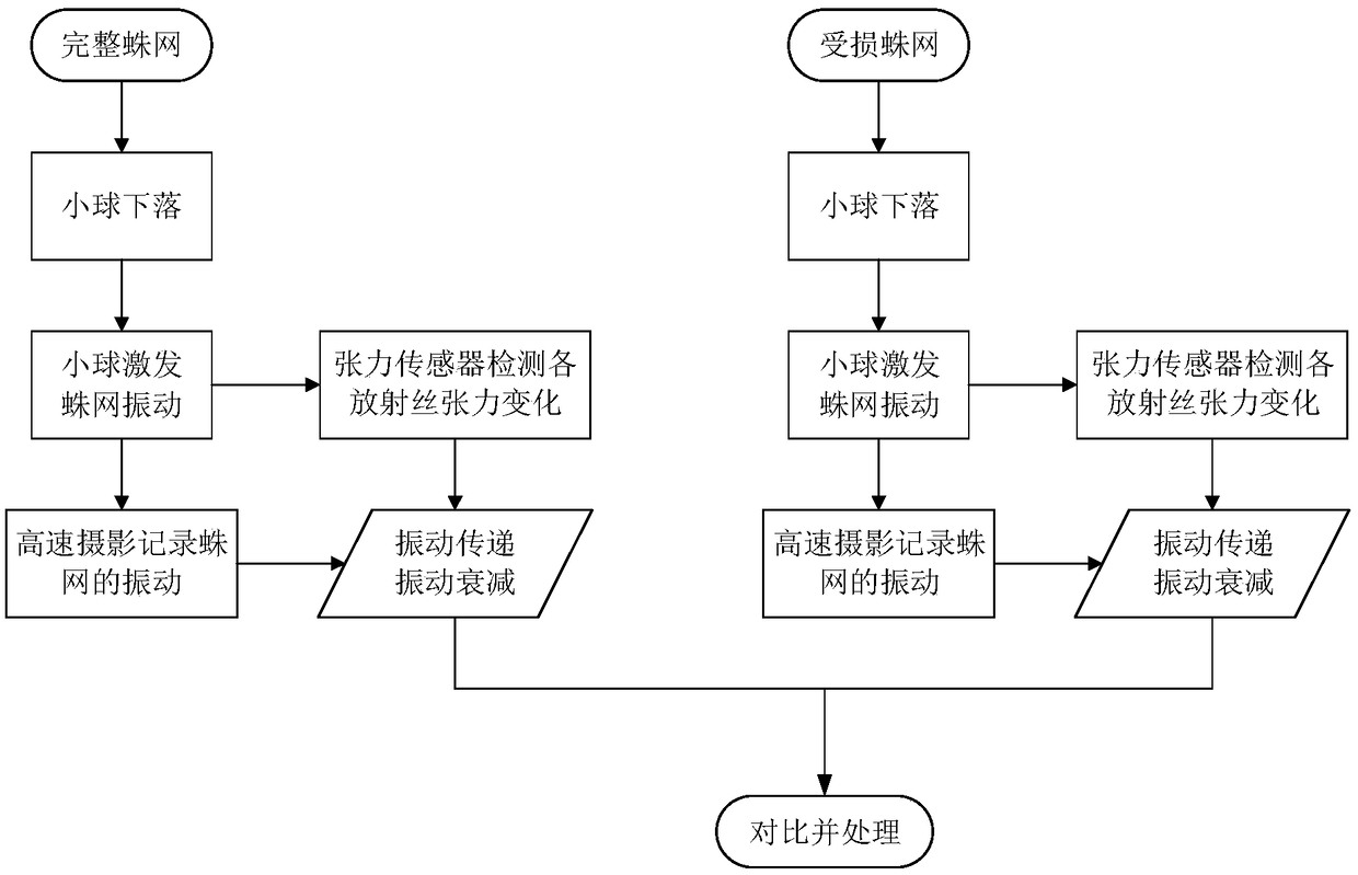 Network topology establishment method based on artificial spider web