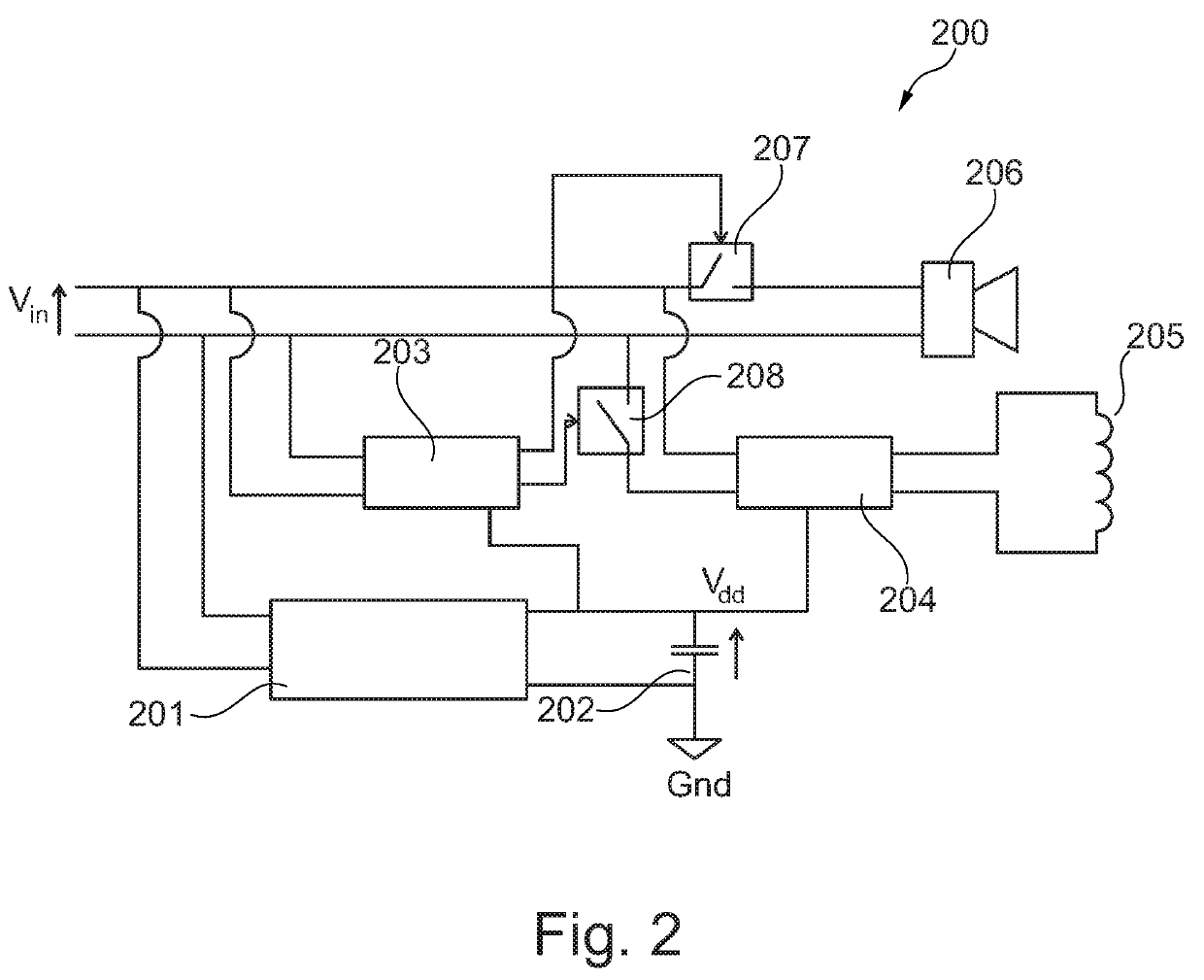 Electronic circuit and in-ear piece for a hearing device