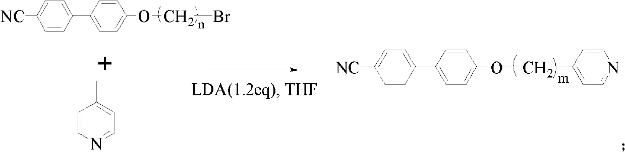 Preparation and application of liquid crystal functionalized pyridine compound