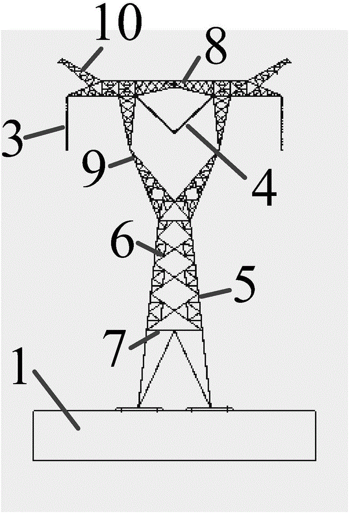 Seismostation test device for power transmission tower line system