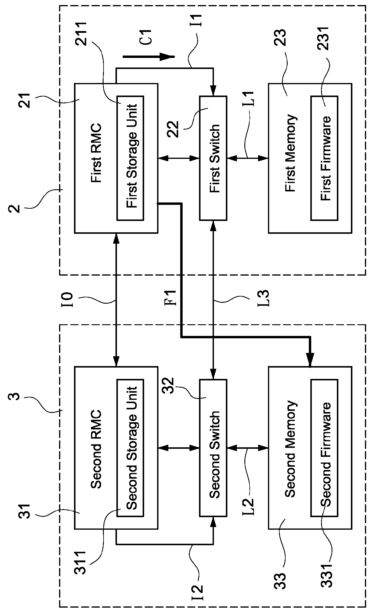 Rack having multiple rack management modules and firmware updating method for the same