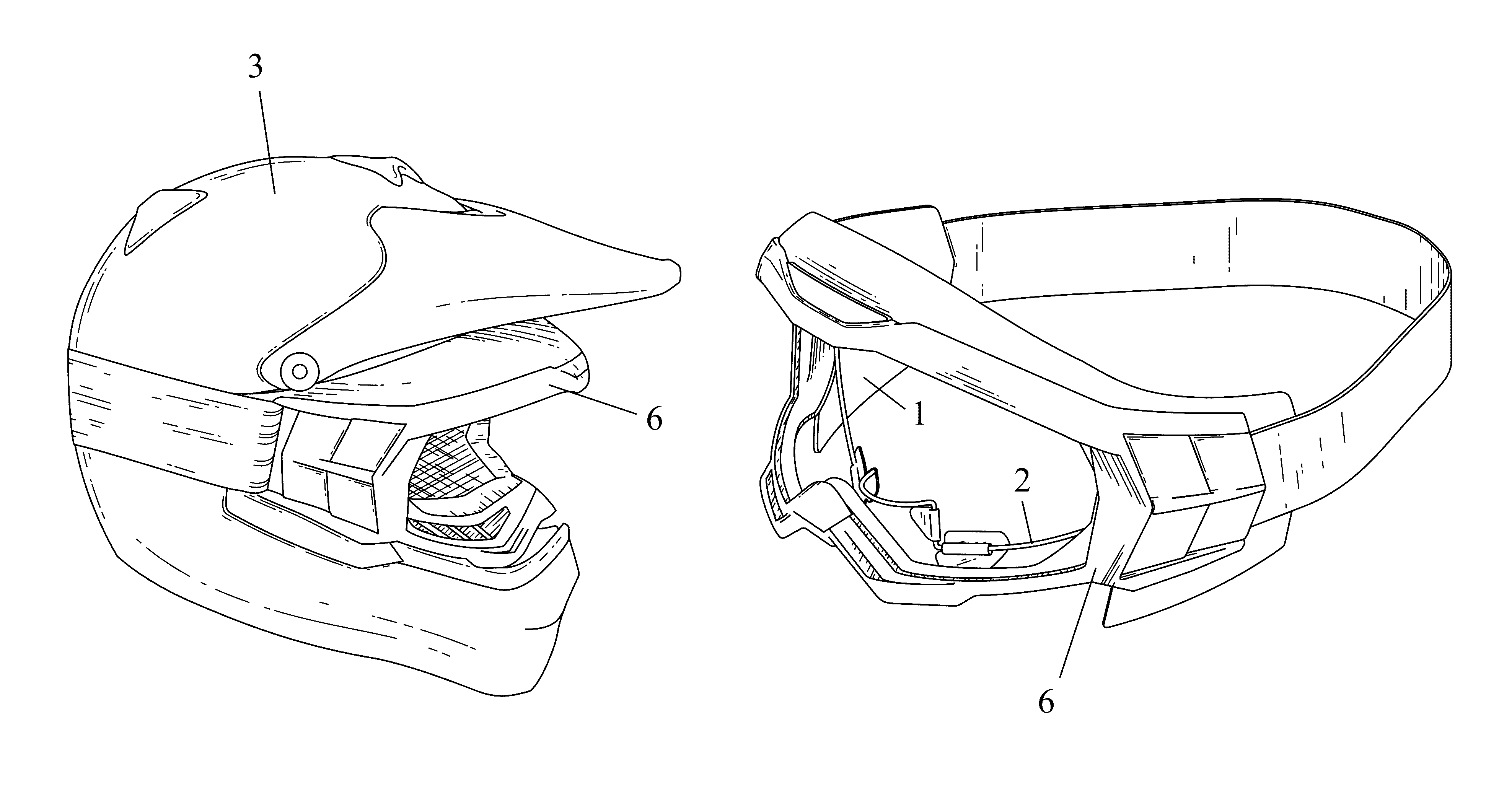 Suspension system for a new goggle frame platform