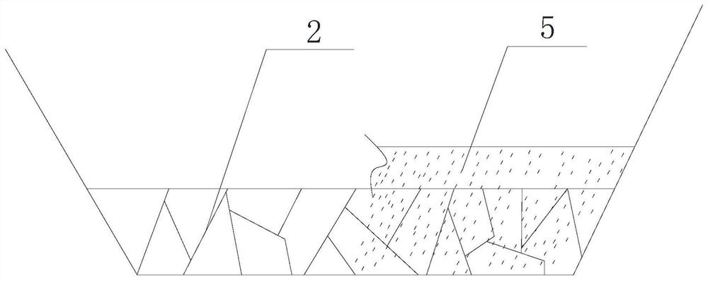 Method of treating rock piles by surface grouting and vibratory compacting