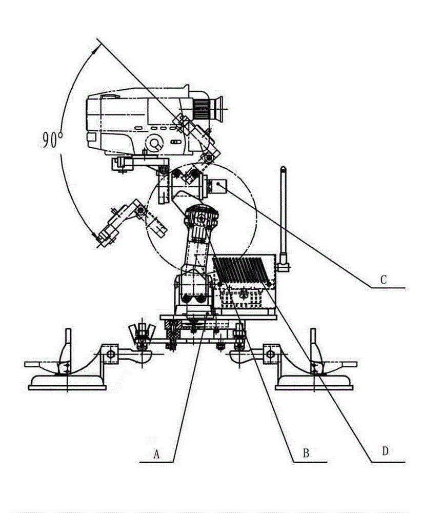 Vehicle-mounted self-balancing camera pan-tilt