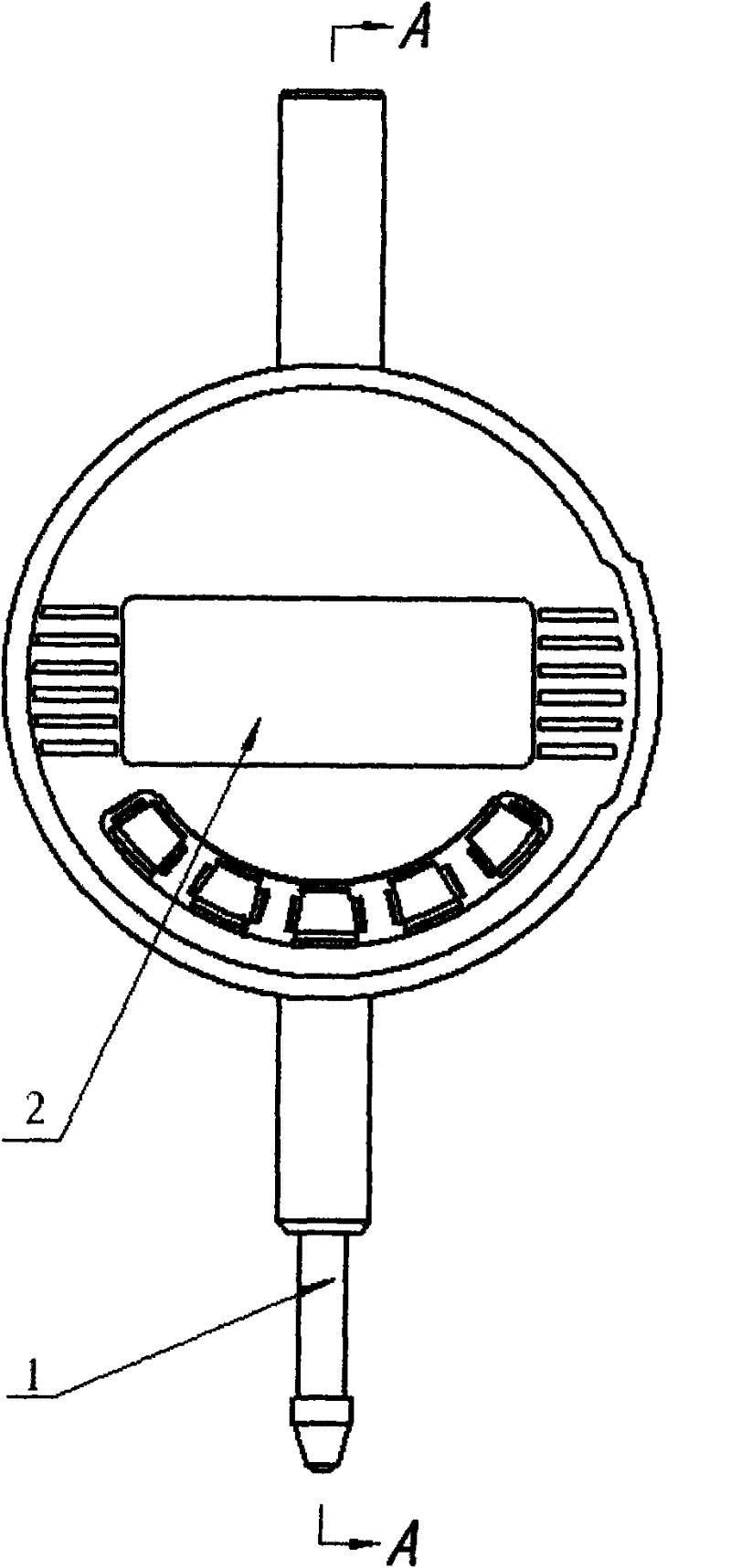 High-precision digital indicating gauge and adjusting method of position precision of main gate and auxiliary gate