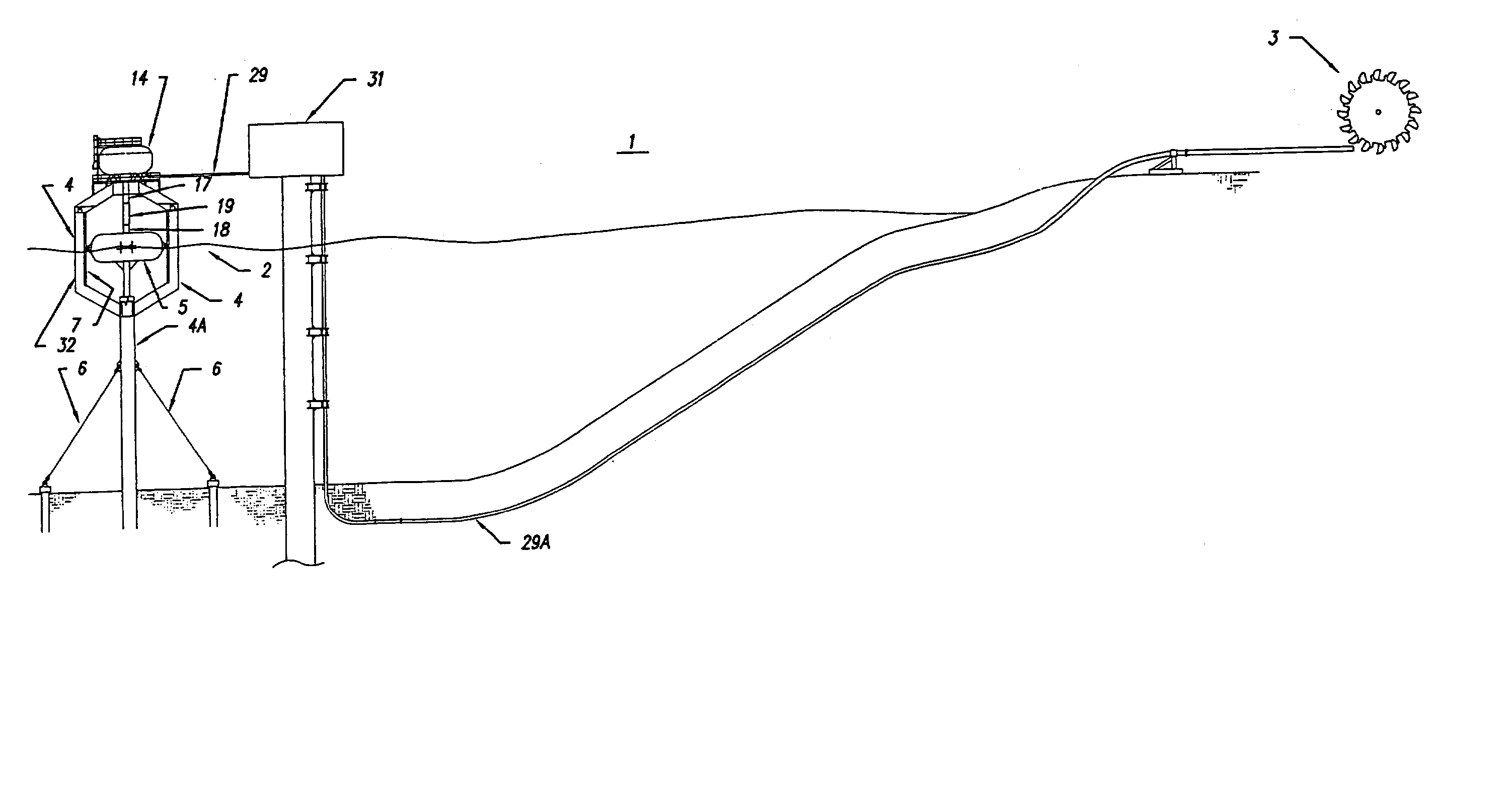 Tide compensated swell powered generator