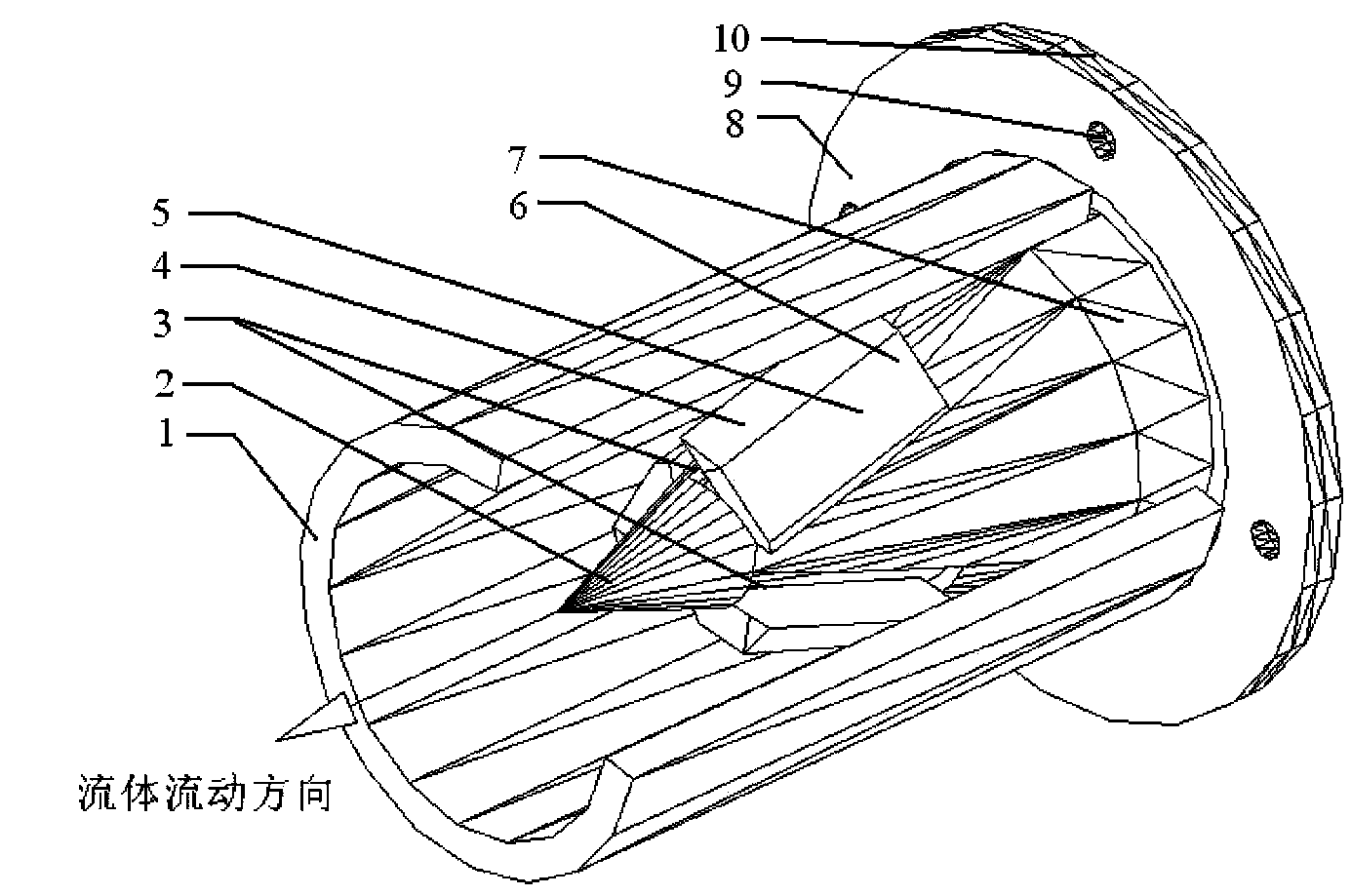 Circular cone type spiral flow generator