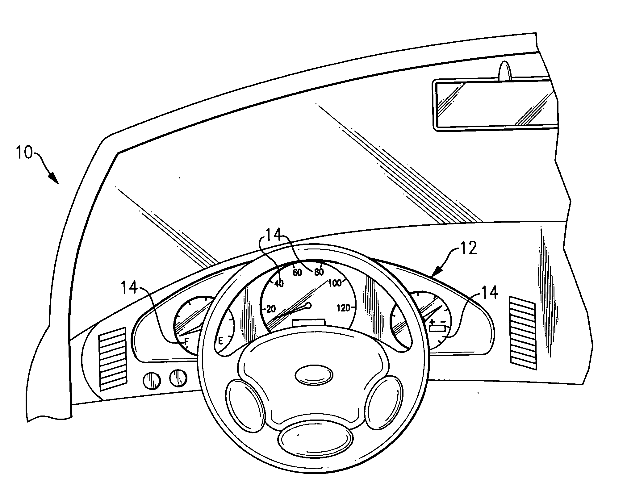 Instrument panel housing with light diffuser