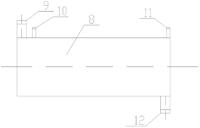 Gas-water separation, water discharging and slag discharge integrated device for drill hole in gas extraction crossheading drill site