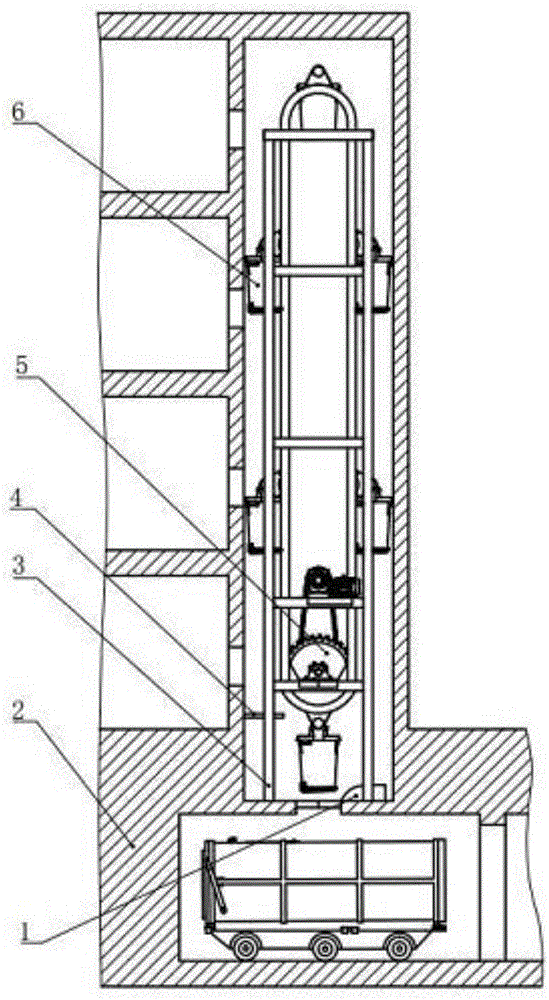 Vertical circulation type garbage collecting and automatic dumping device