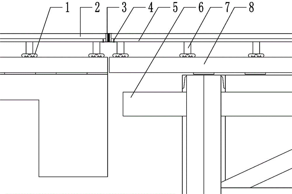 The anti-crowding structure of the lifting stage and the surrounding platform