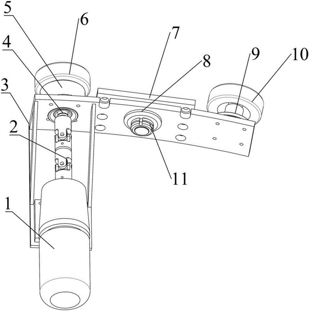 Two-wing rotary door self-aligning drive device