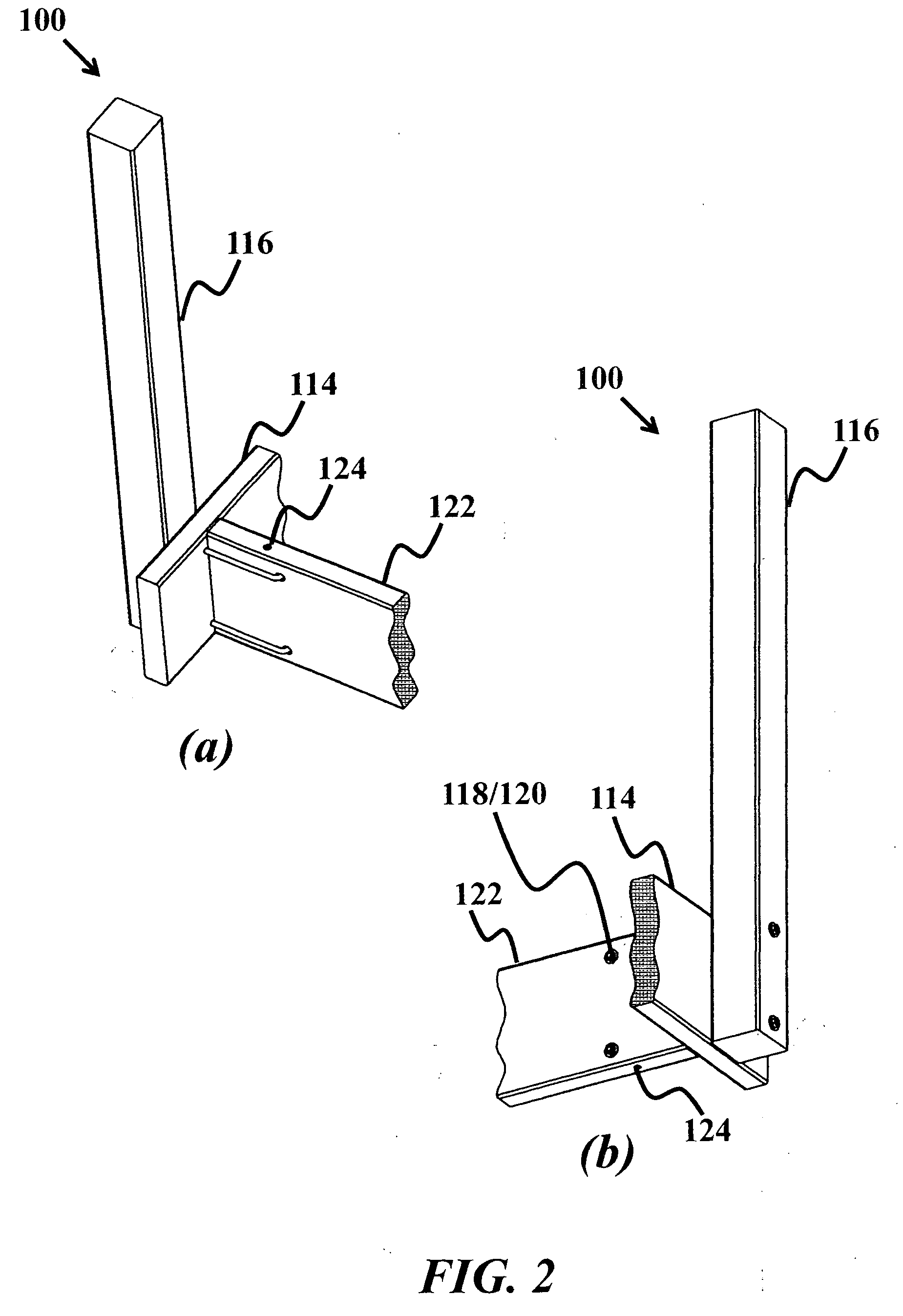 Reduced eccentricity guardrail post connector for decking structure