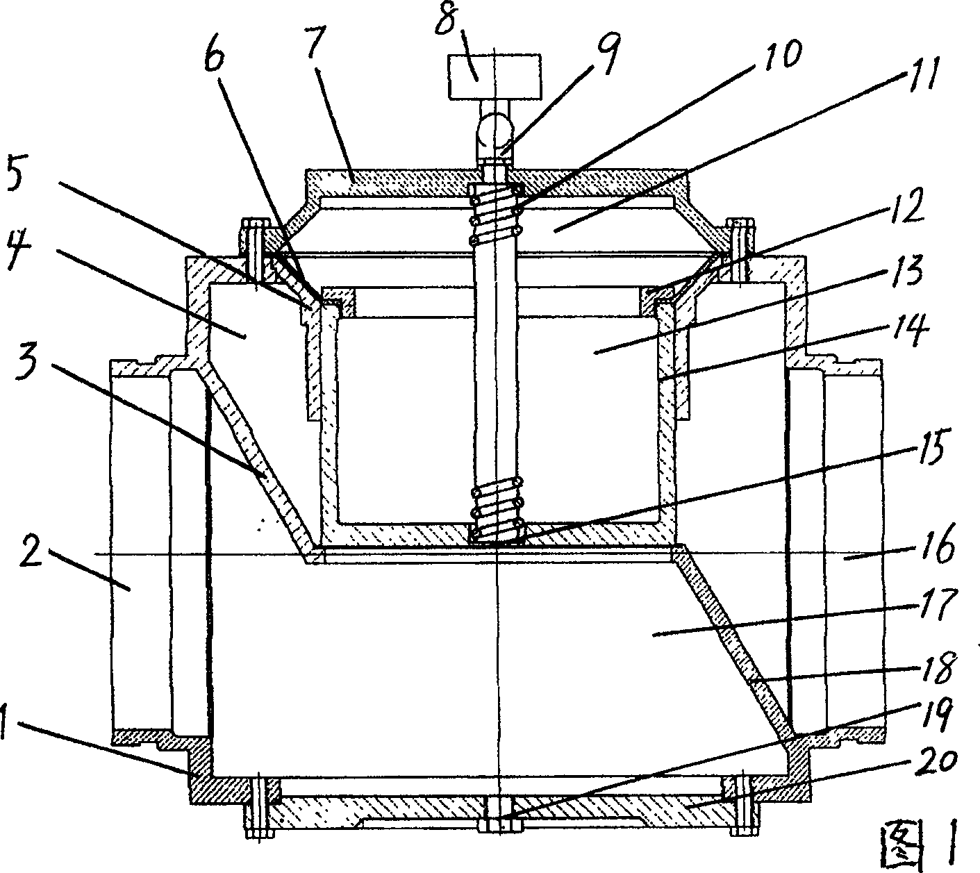 Method for controlling valve open and close using guiding valve