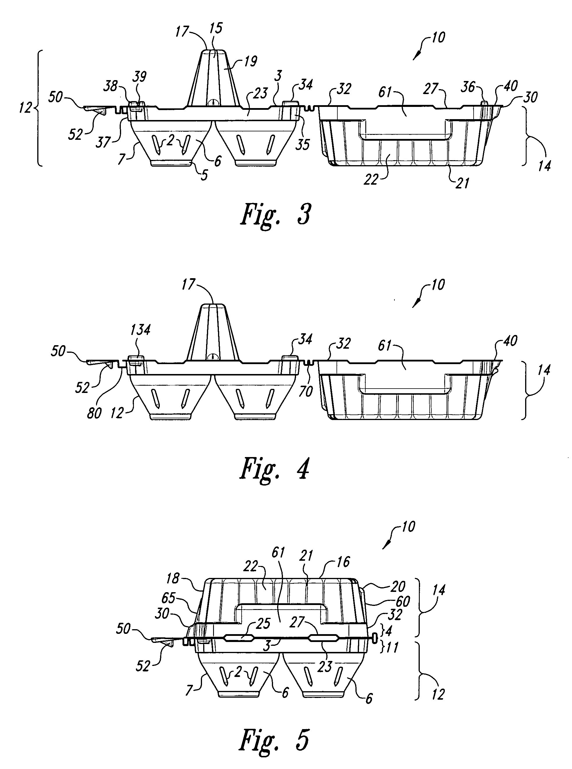 Transparent egg cartons