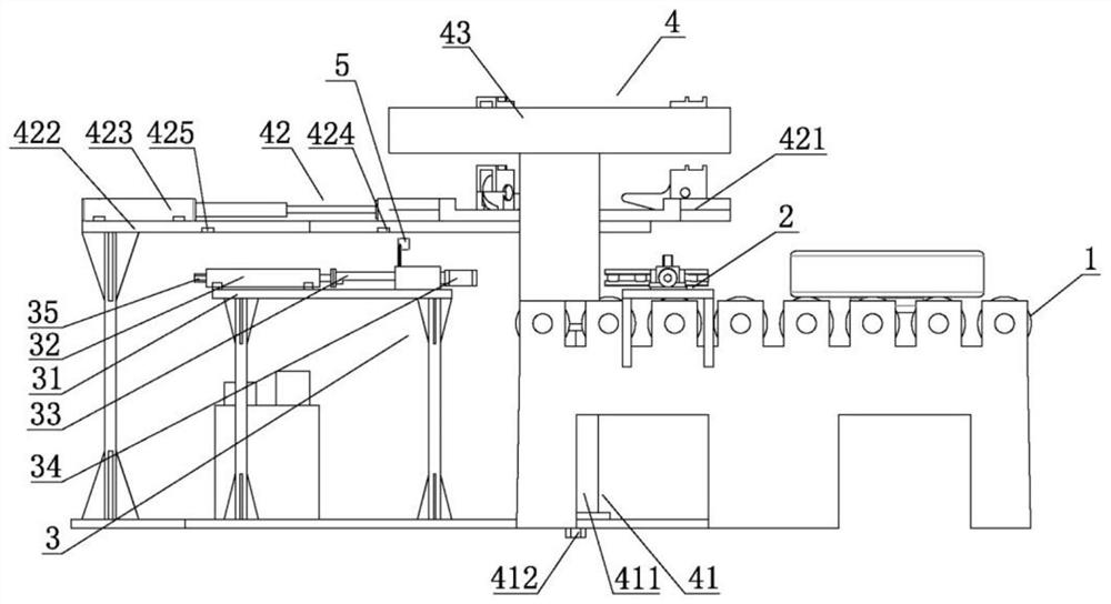 Automatic transportation production line for rolled wheels and control method