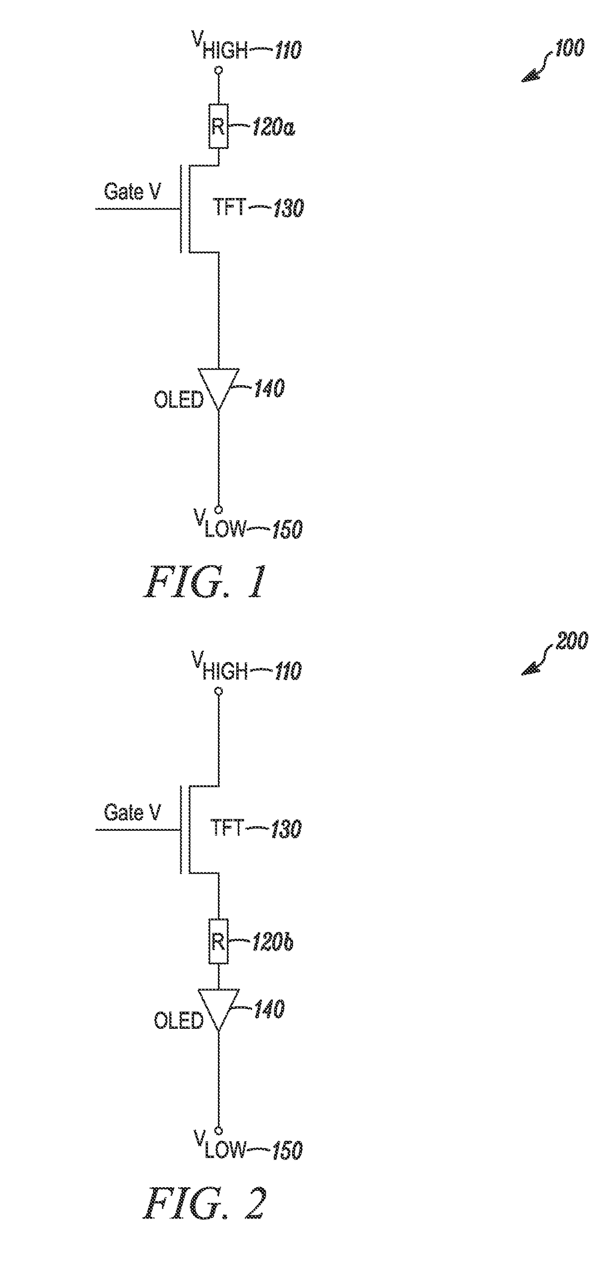 Electrical device to mask systematic luminance variation