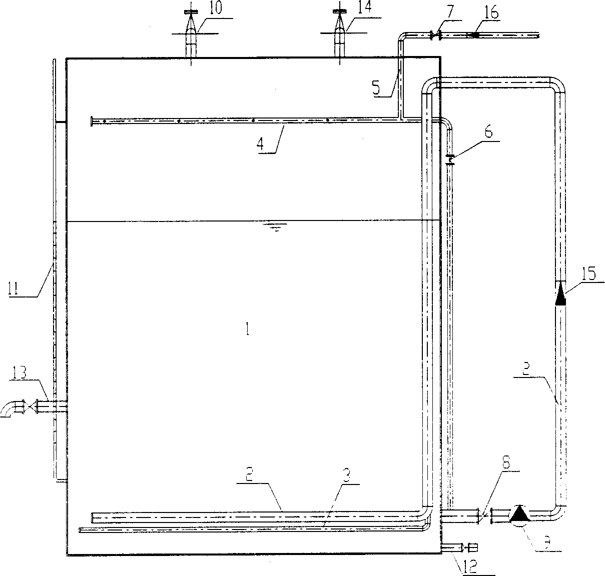 High temperature aerobic digestion device for sludge