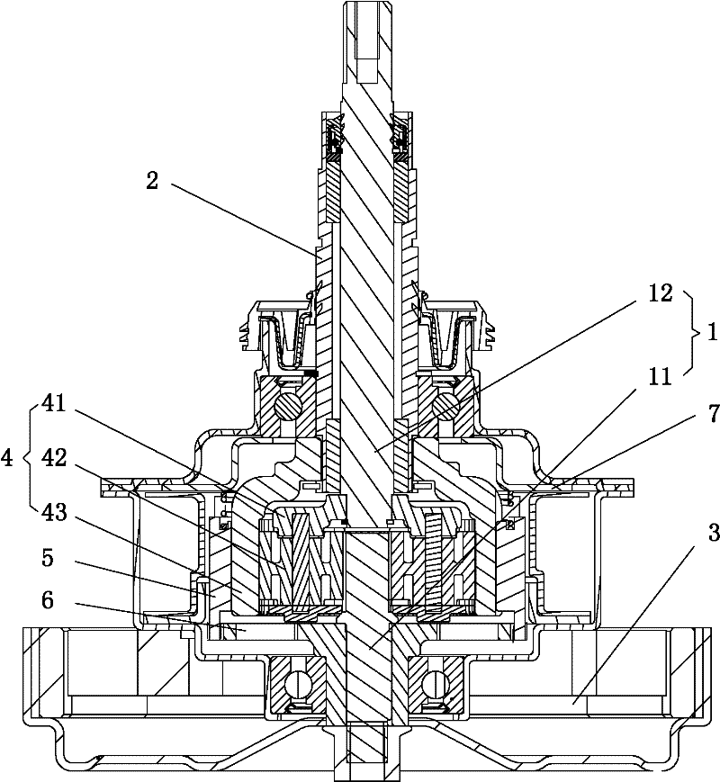 Speed reducing shaft clutch for washing machine